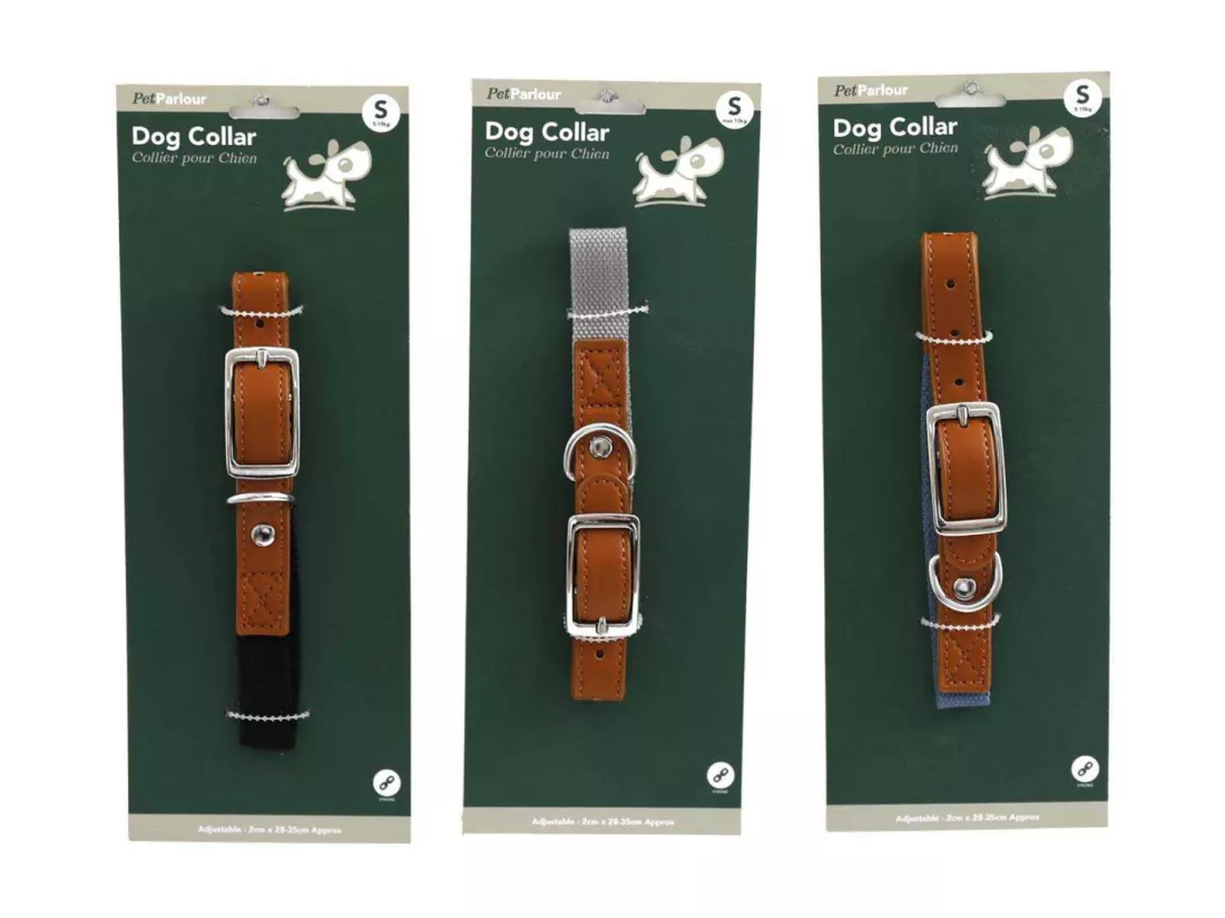 Collier en polyester pour chien (Lot de 3) S - 35 cm