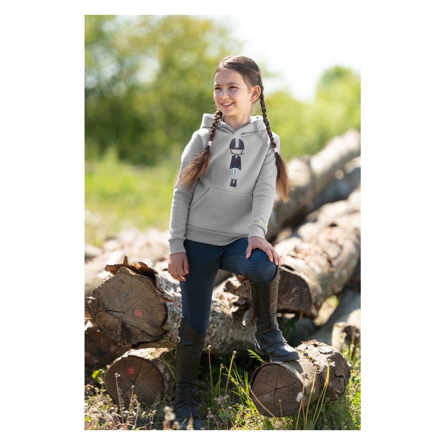 black forest kids Sweathoodie  - steel grey