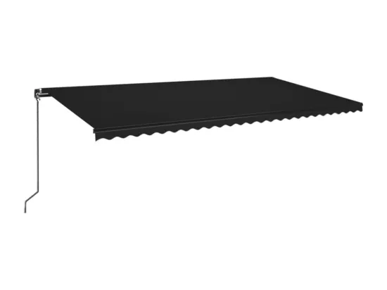 Auvent manuel rétractable avec LED 600x350 cm Anthracite