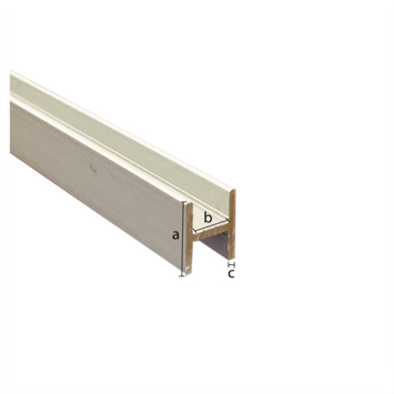 H-Profiel aluminium 12x9x1,2x1000mm
