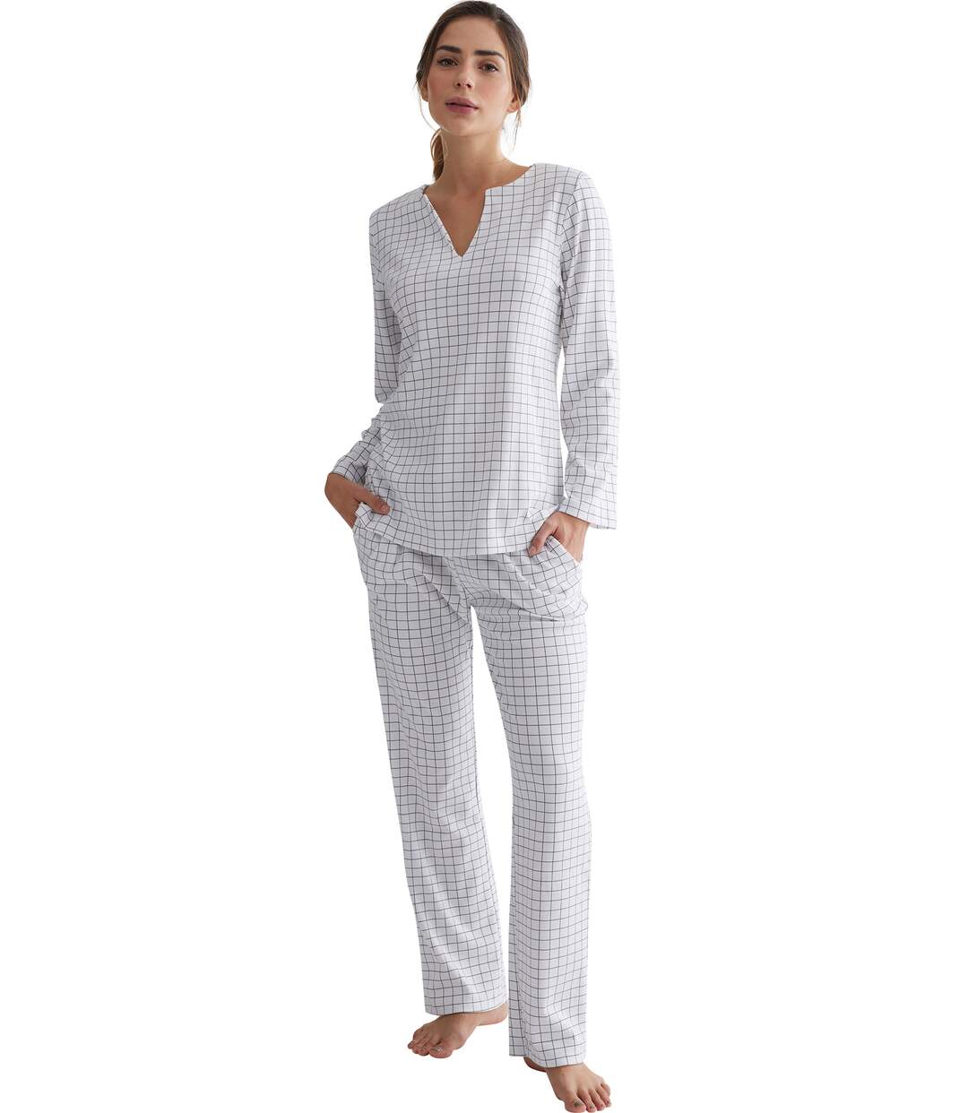 Pyjama pantalon tunique manches longues Cuadros Selmark