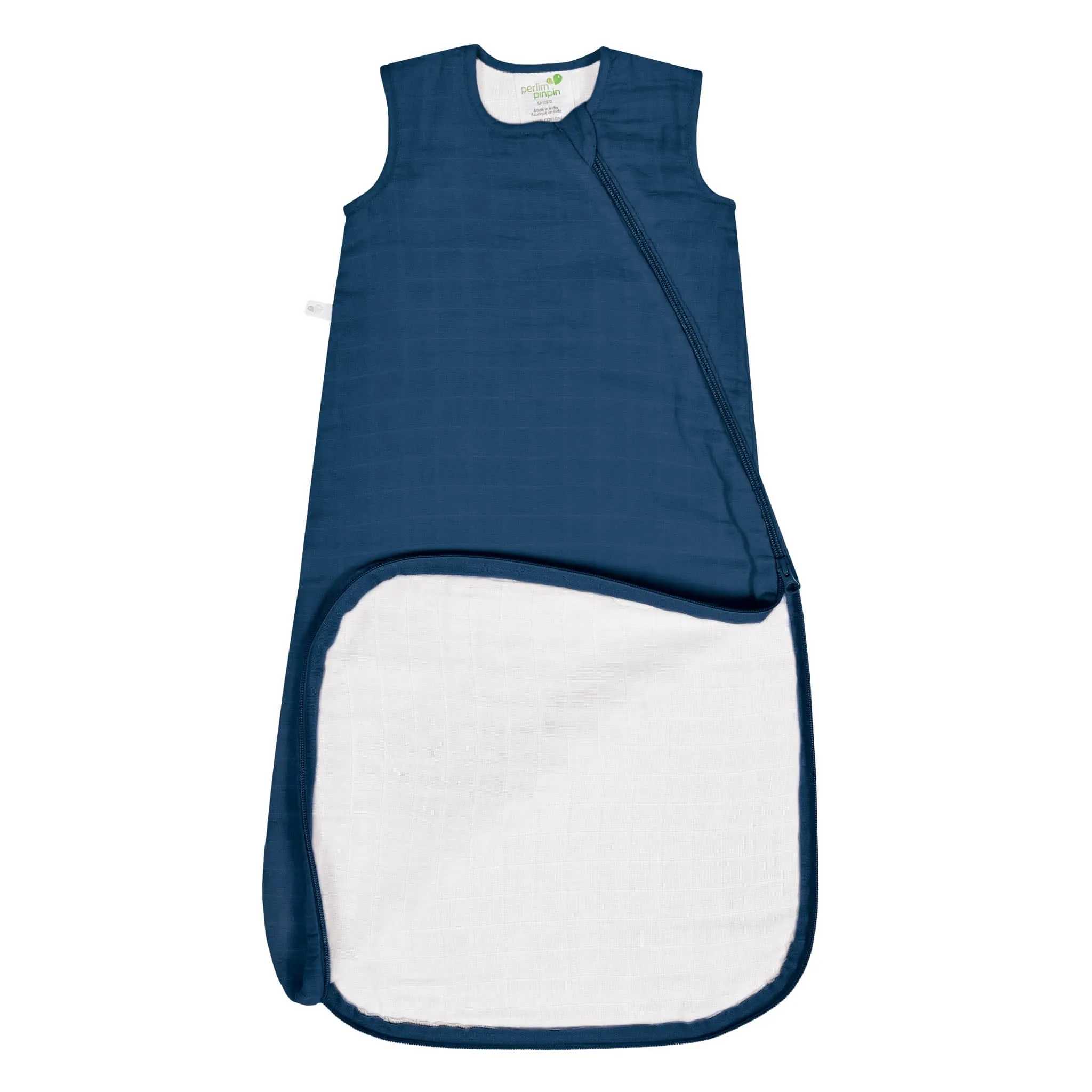 Perlimpinpin Sac de Nuit Mousseline Coton 4 Épaisseurs 0-36mois - Marine
