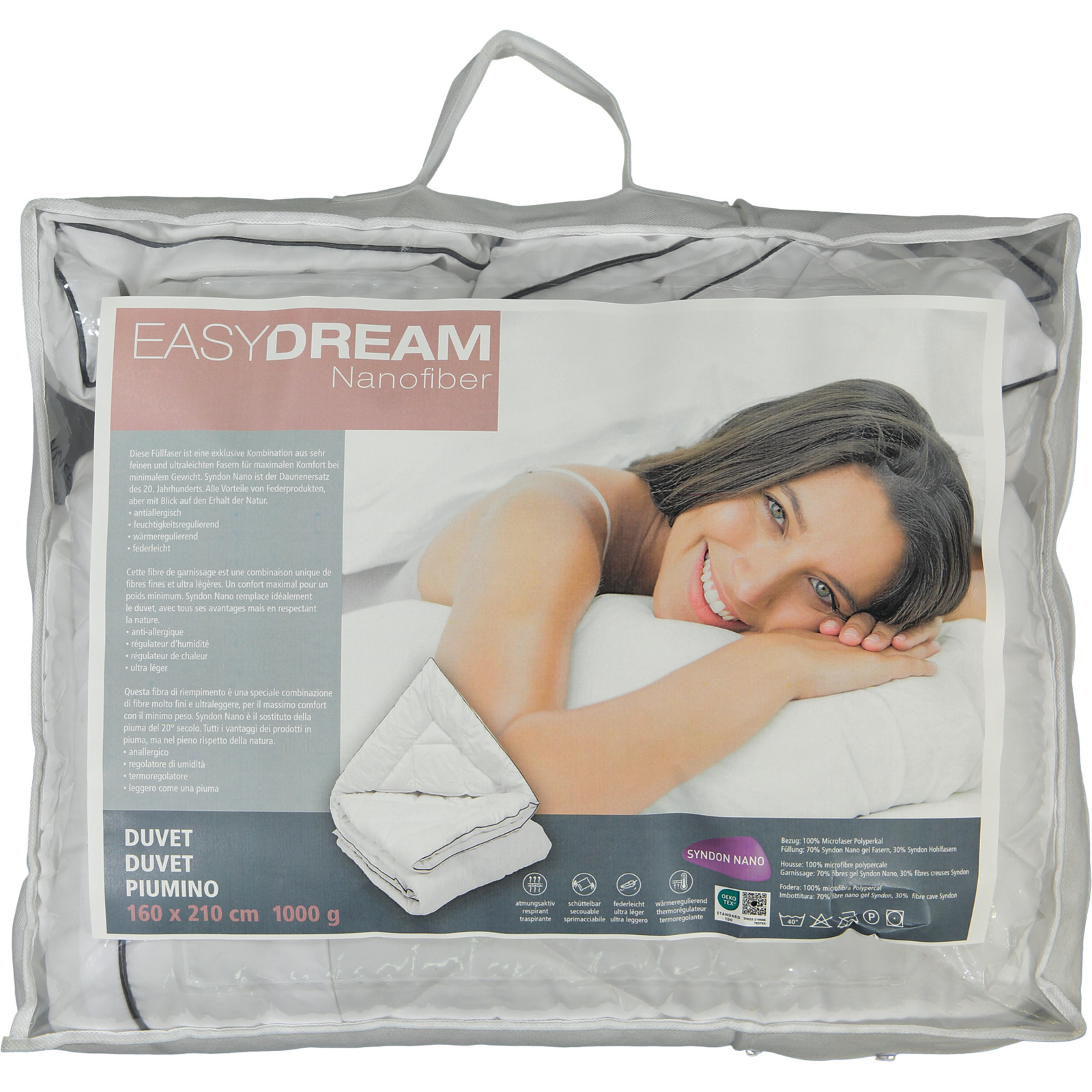 Easy Dream Duvet Nanofiber 200x210 Duvet Französisch