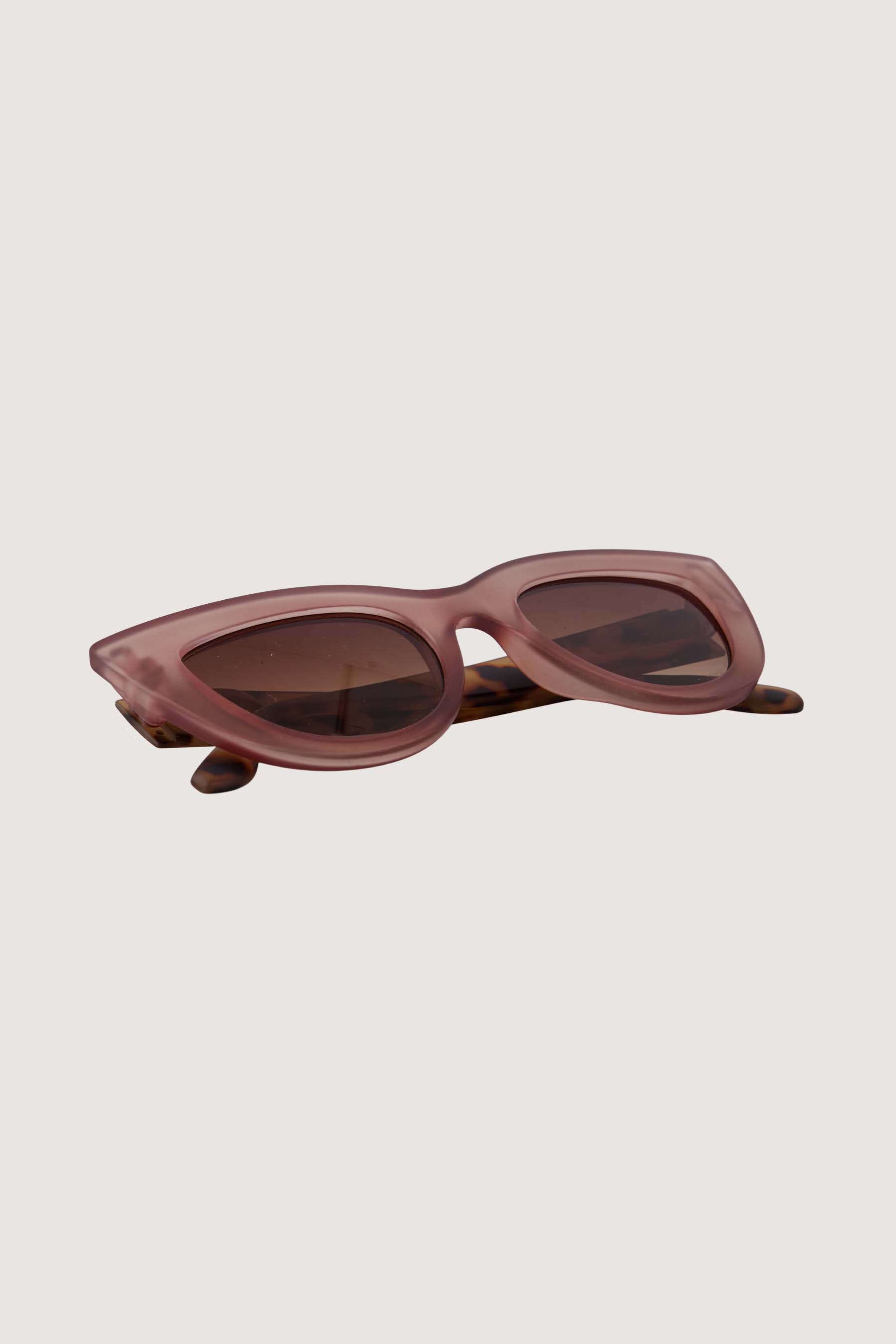 cat eye zonnebril met panterprint details incl koker