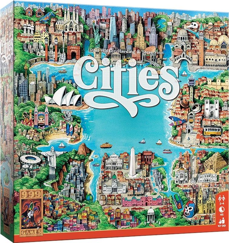Cities - Stedenbouwkundig Spel - Divers - Voor 1-5 Spelers - Ontworpen door Steve Finn en Phil Walker Harding