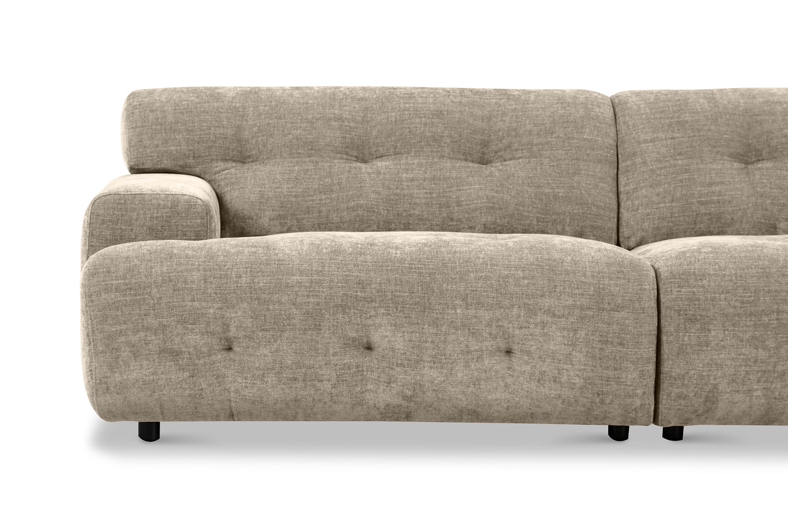 Bob 3-seter Tekstil City 05 Beige med sorte ben.