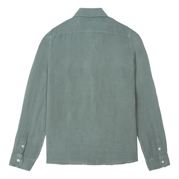Hartford Chemise Lin  Paul Pat  | Vert foncé