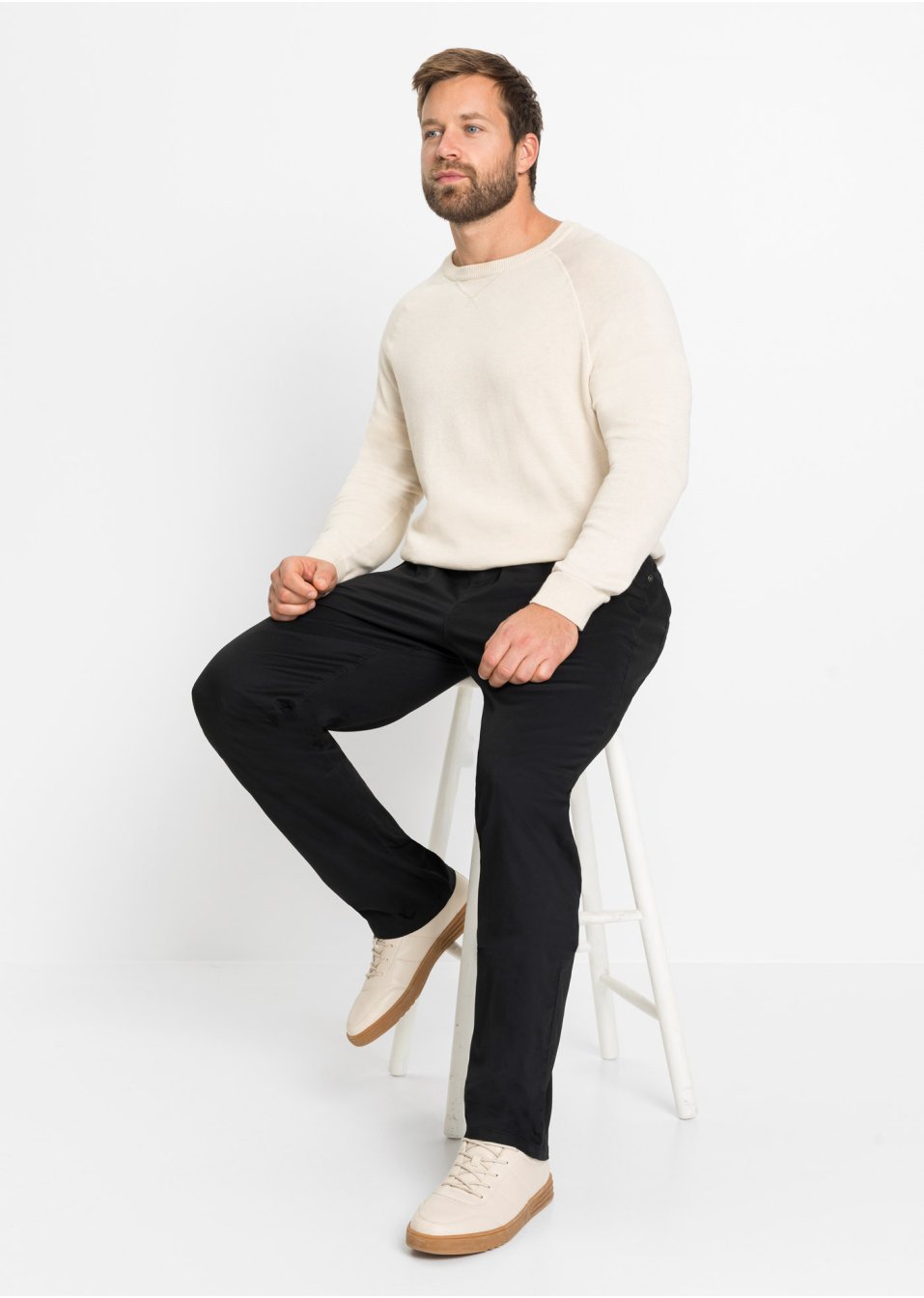 Pantalon taille extensible Regular Fit, Straight