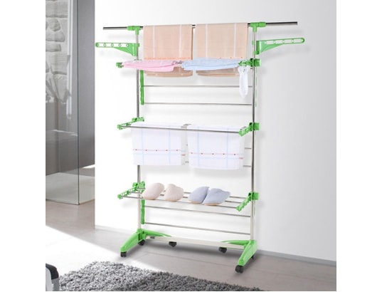 HERZBERG - Séchoir multifonctions 20m d'étendage vert hg5015-green