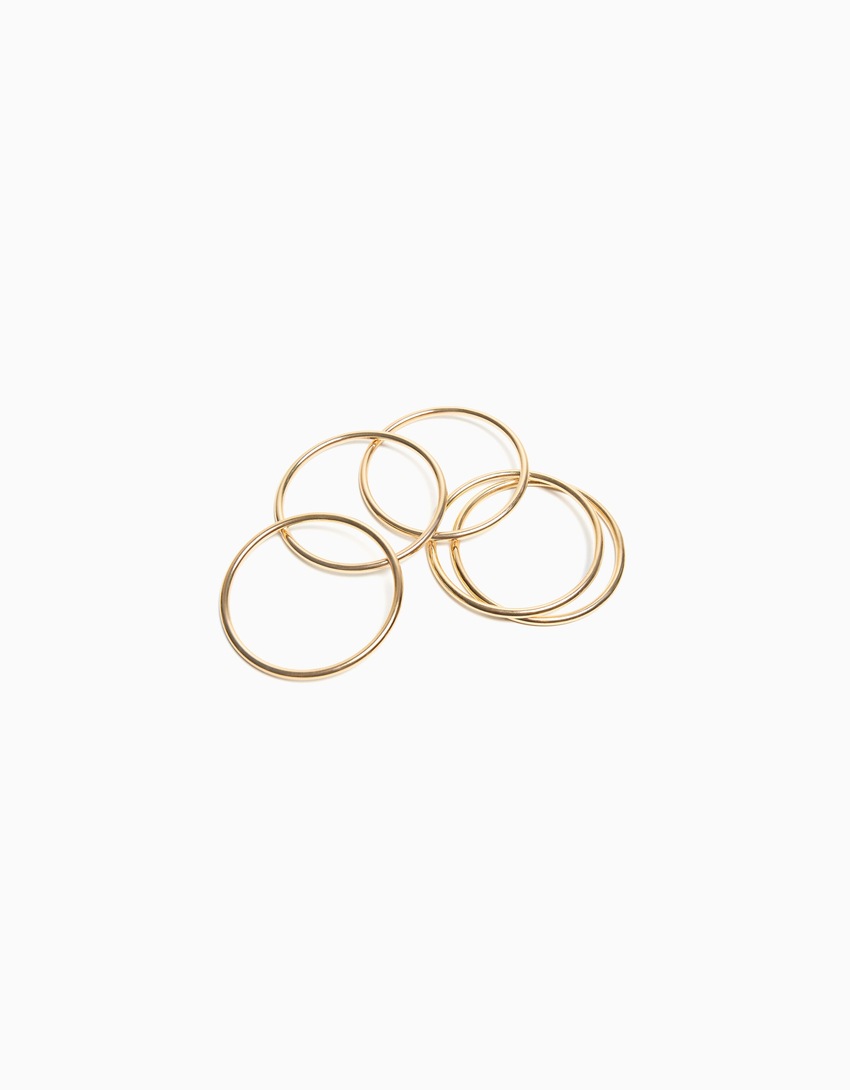 Conjunto de 5 pulseiras rígidas