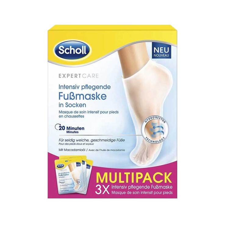 Scholl intensiv pflegende Fußmaske in Socken, 3X2 St