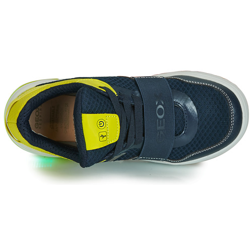 Geox - J XLED BOY - Bleu / Jaune / LED