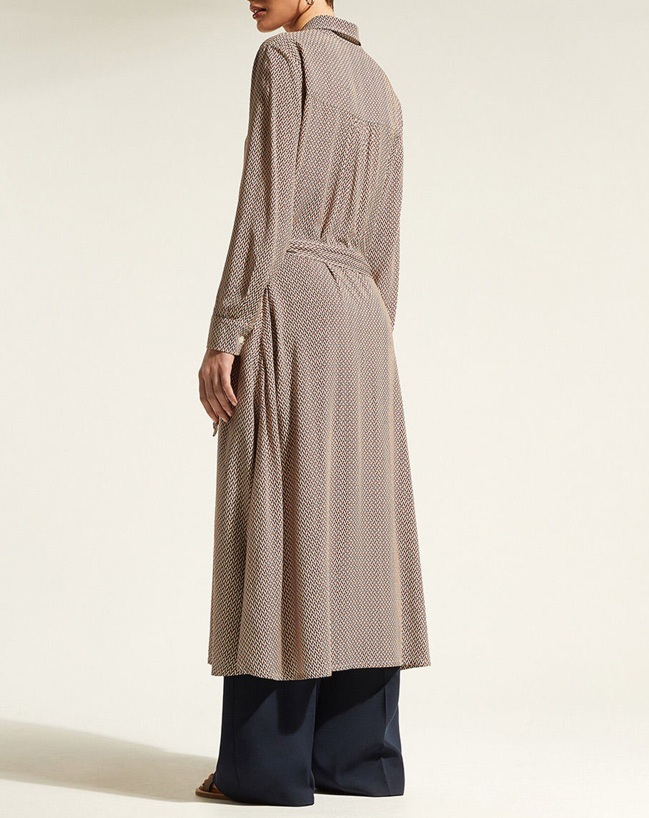 Jodhpur Robe chemise Miss imprimée marron