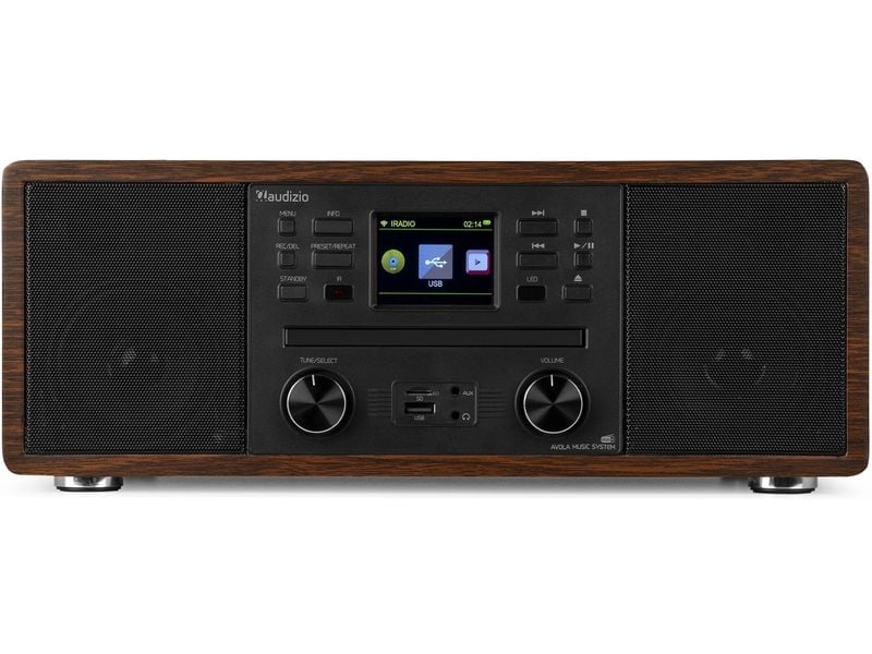 Audizio DAB  Radio Avola Braun DAB  Radio mit CD Spieler, Internet Radio und Bluetooth