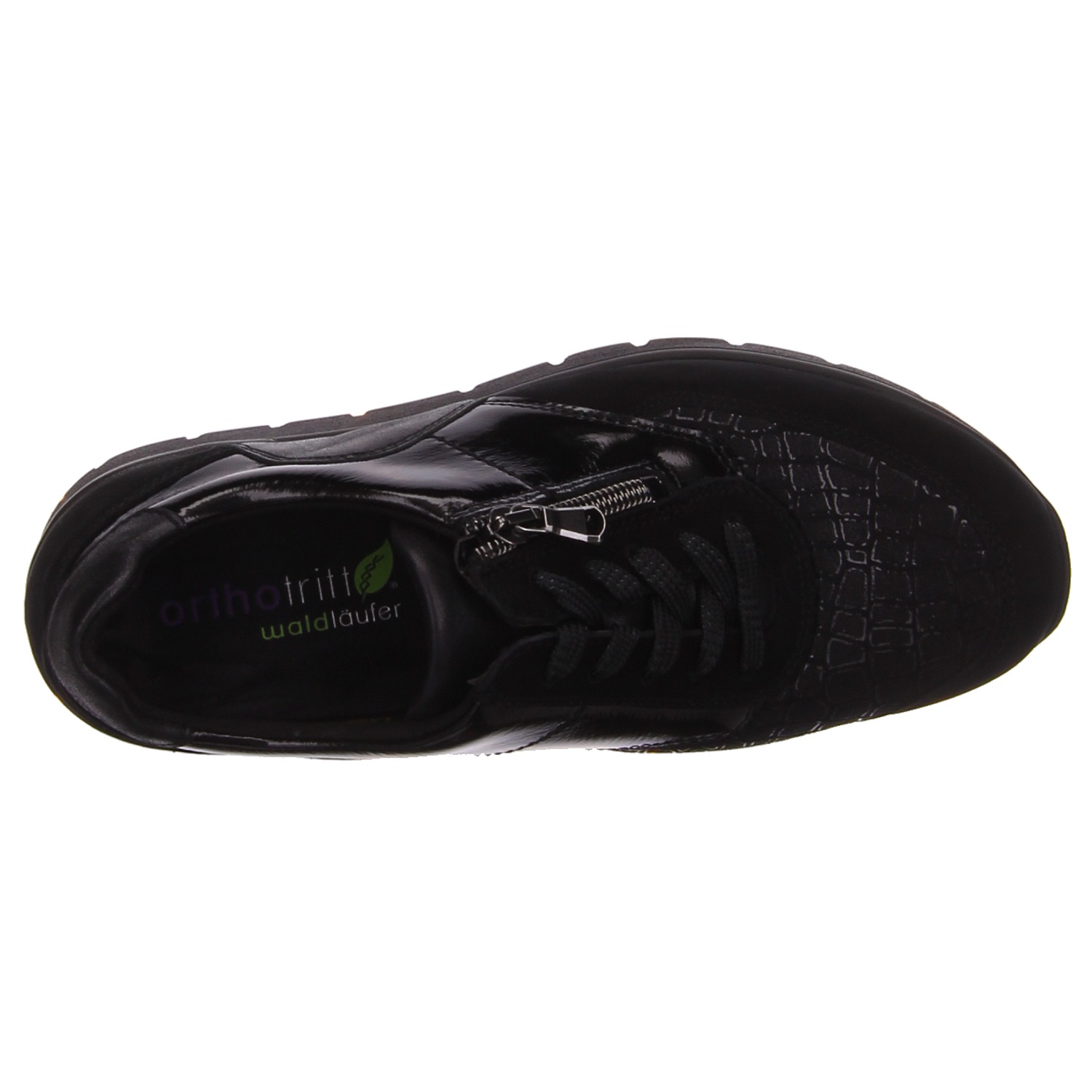 Waldläufer Sneaker schwarz schwarz