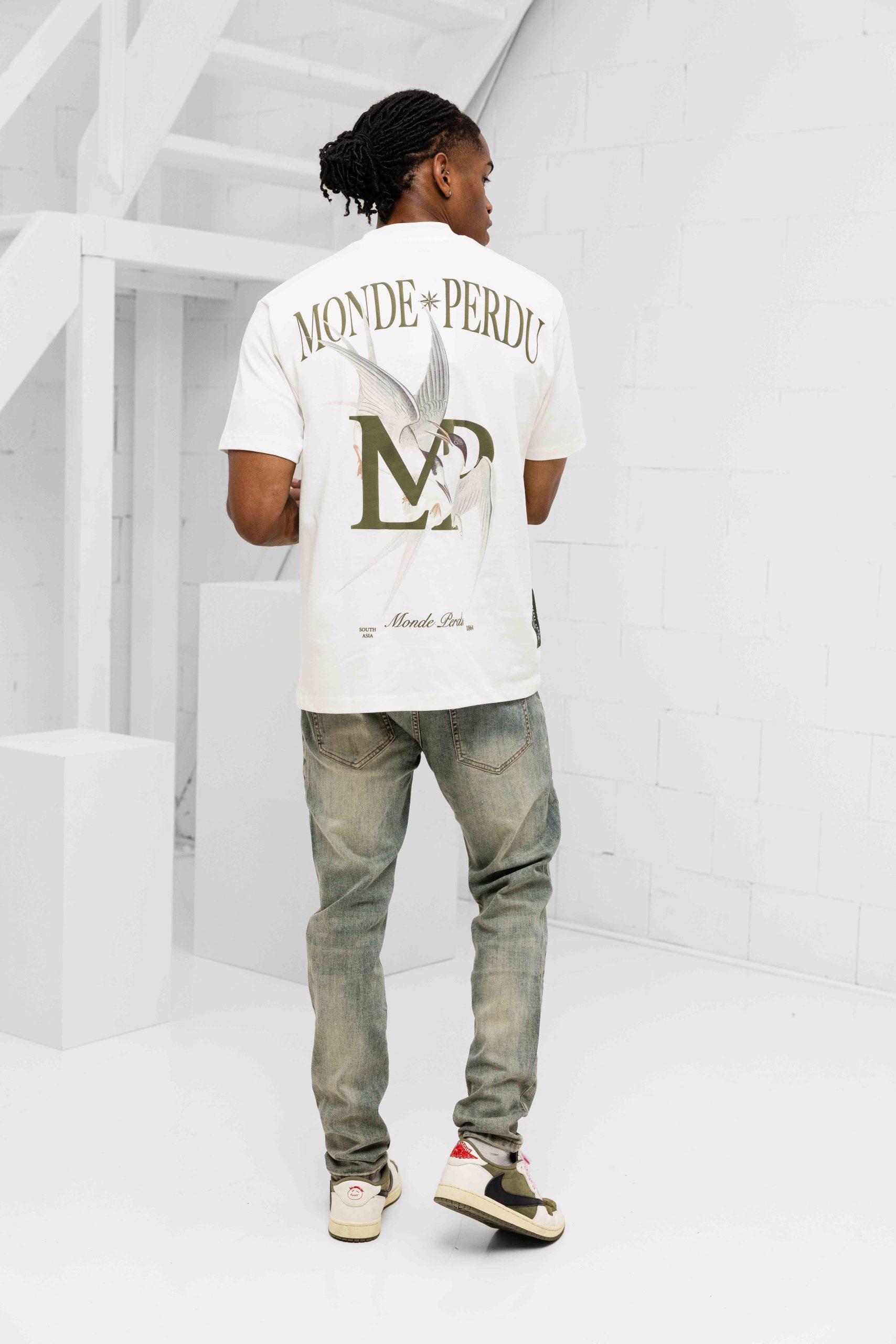 Le Monde Perdu Sterna T-Shirt Heren Gebroken Wit