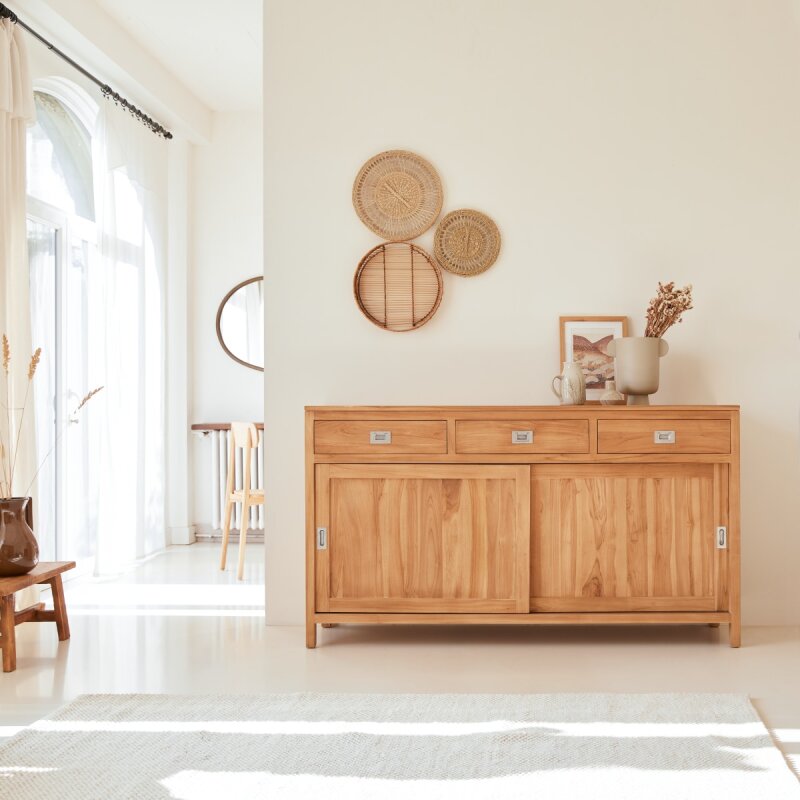 Buffet en teck massif L 180 cm Coffee Tek
