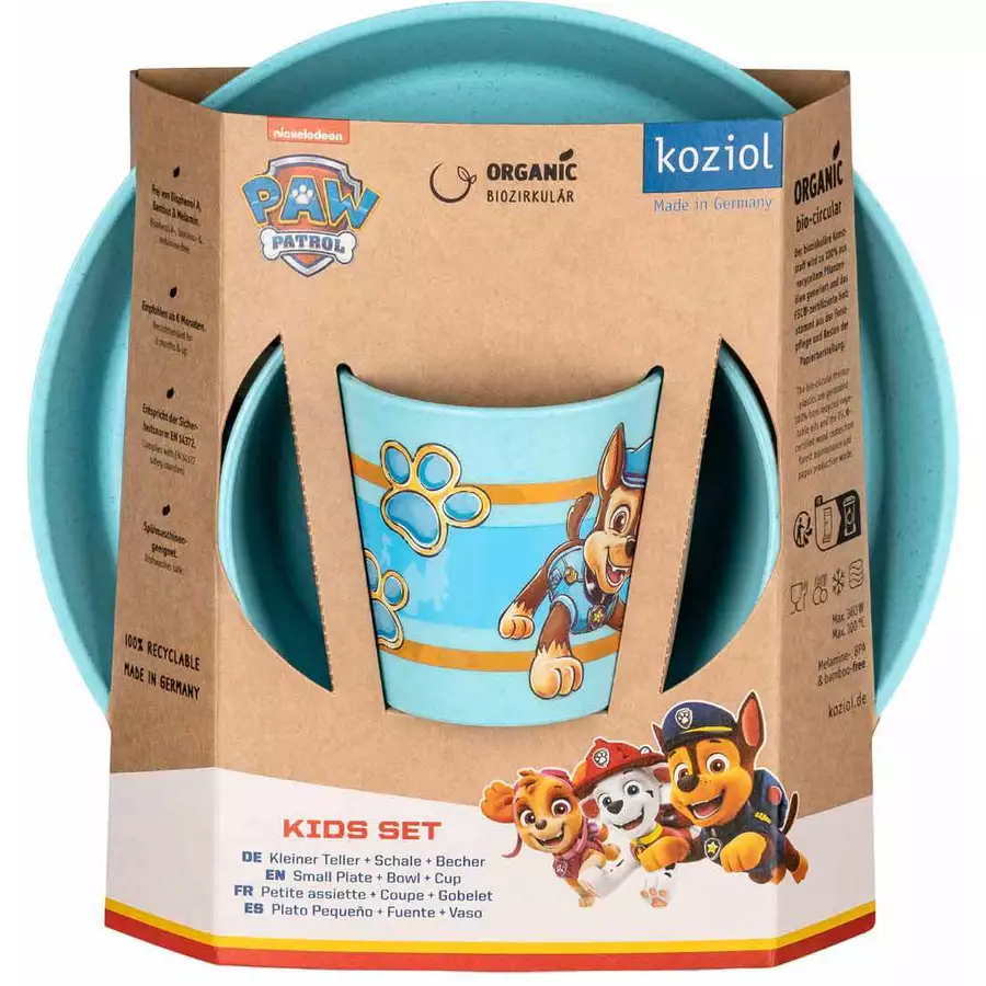 Koziol Kindergeschirrset Connect 3er Set blau