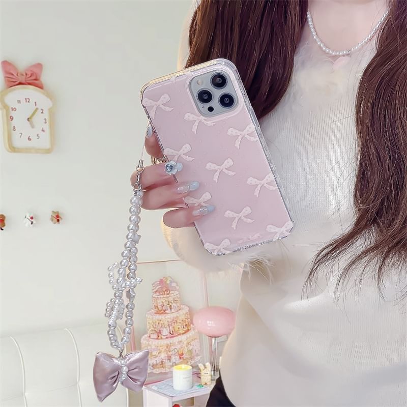 Edgin - Strik telefoonhoesje / Kunstparelband / Set - iPhone 16 Pro Max / 16 Pro / 16 Plus / 16 / 15 Pro Max / 15 Pro / 15 Plus / 15 / 14 Pro Max / 14 Pro / 14 Plus / 14 / 13 Pro Max / 13 Pro / 13 / 13 Mini