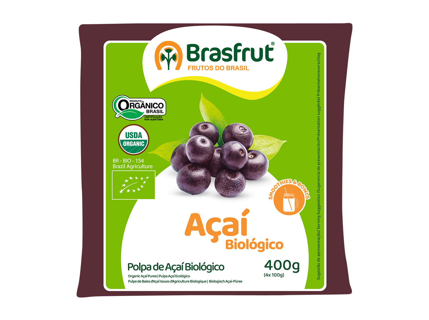 POLPA AÇAÍ BIO BRASFRUT 400G