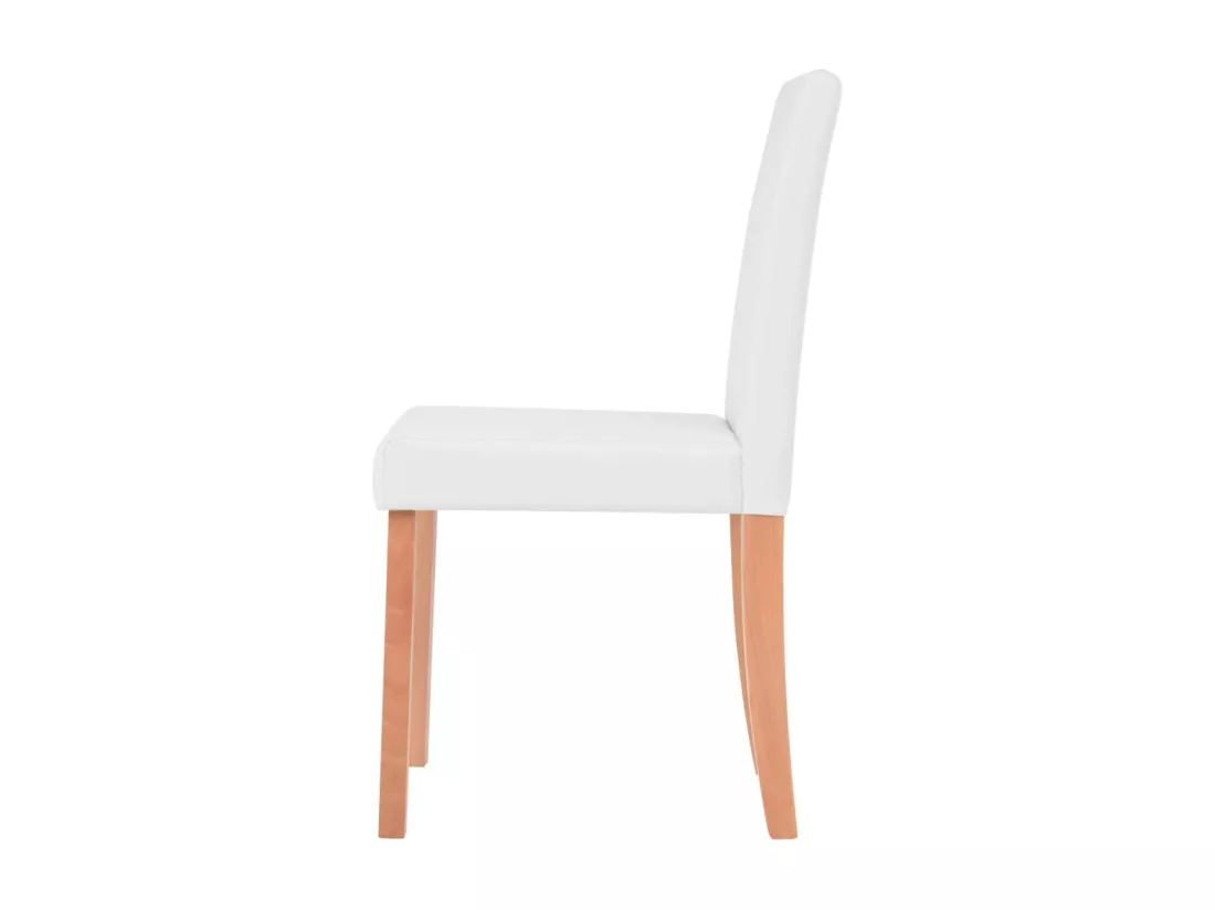 Table et chaises 7 pcs Cuir synthétique Chêne Couleur crème