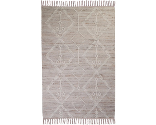 Boho crèmekleurig vloerkleed 120x180 cm