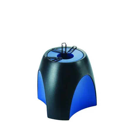 HAN Büroklammernspender DELTA, inkl. Magnet, 95 x 88 x 95 mm, schwarz-blau