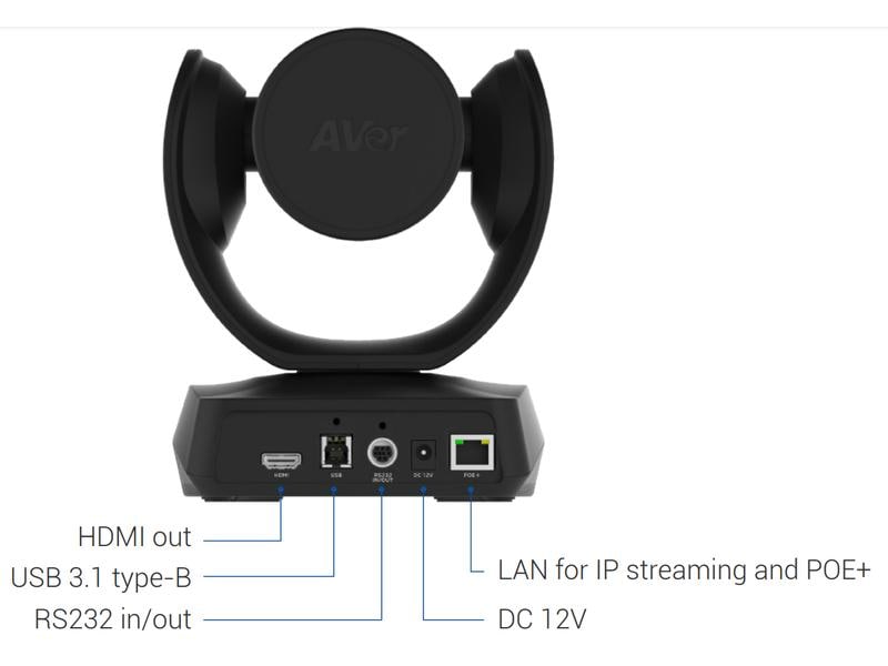 AVer USB Kamera CAM520 Pro3, 1080P 60 fps Professionelle USB 3.1-Konferenzkamera für mittelgrosse bis grosse Räumlichkeiten
