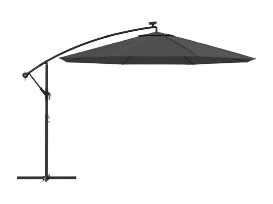 Parasol meuble de jardin métal argentée 02_0008653