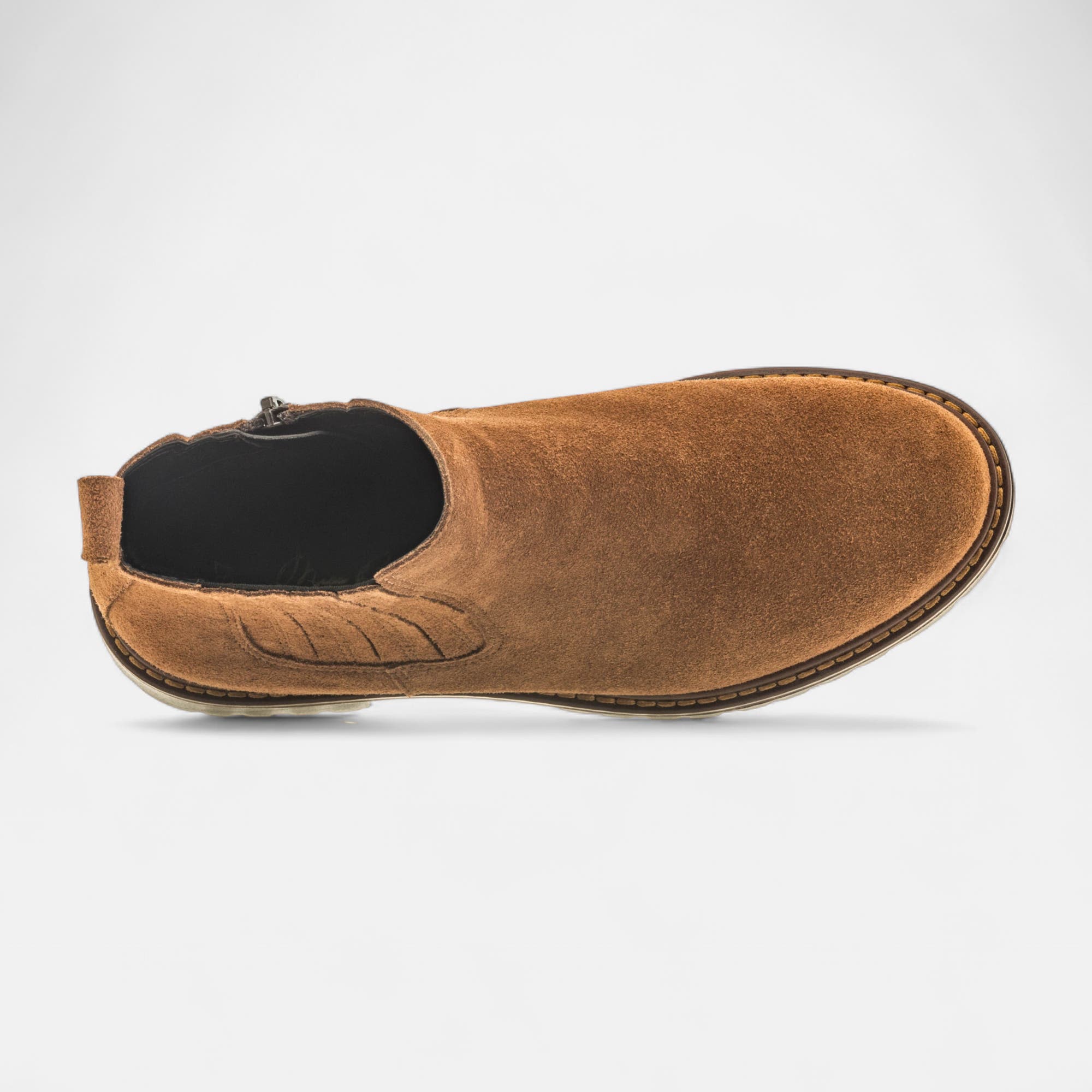 Boots chelsea Femme en cuir cognac