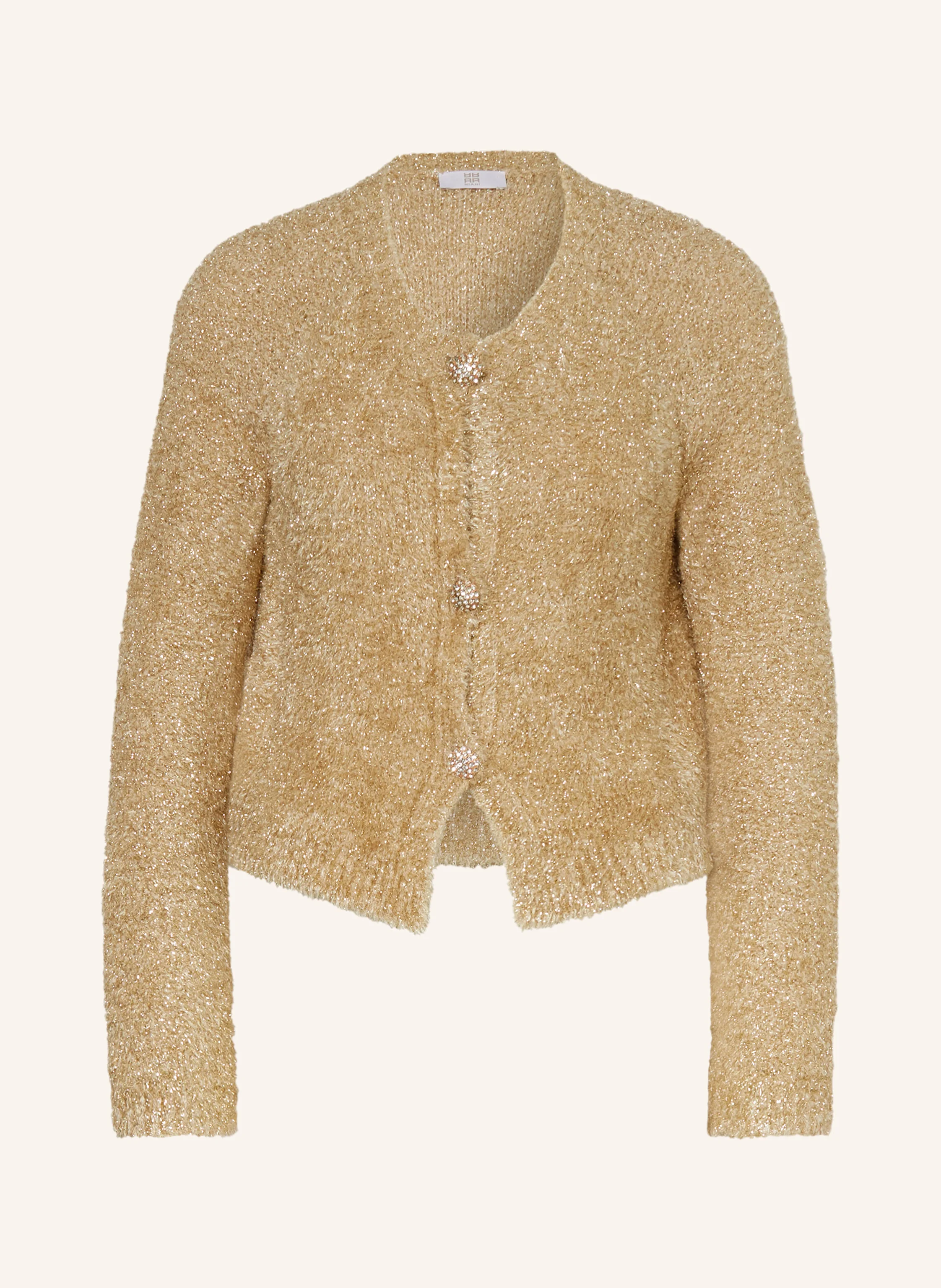 RIANI Strickjacke mit Glitzergarn und Schmucksteinen