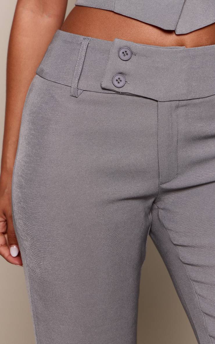 Charbon Pantalon Évasé Taille Basse Petite En Ensemble Coordonné