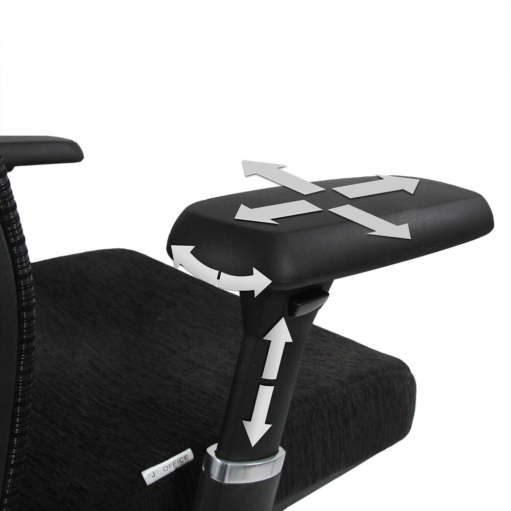 High End Bürostuhl NOVA PRO ALU Stoff/Netzstoff mit Armlehnen hjh OFFICE