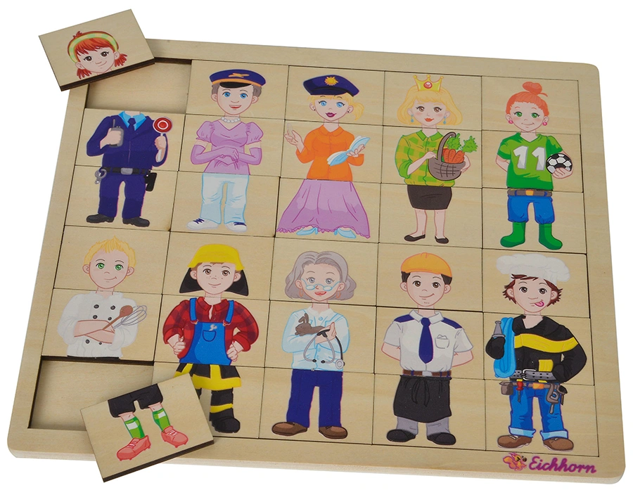 Holz-Lagenpuzzle BERUFE 30-teilig in bunt