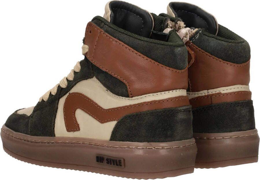 Hip H1665 Hoge sneakers Leren Sneaker Kids Groen