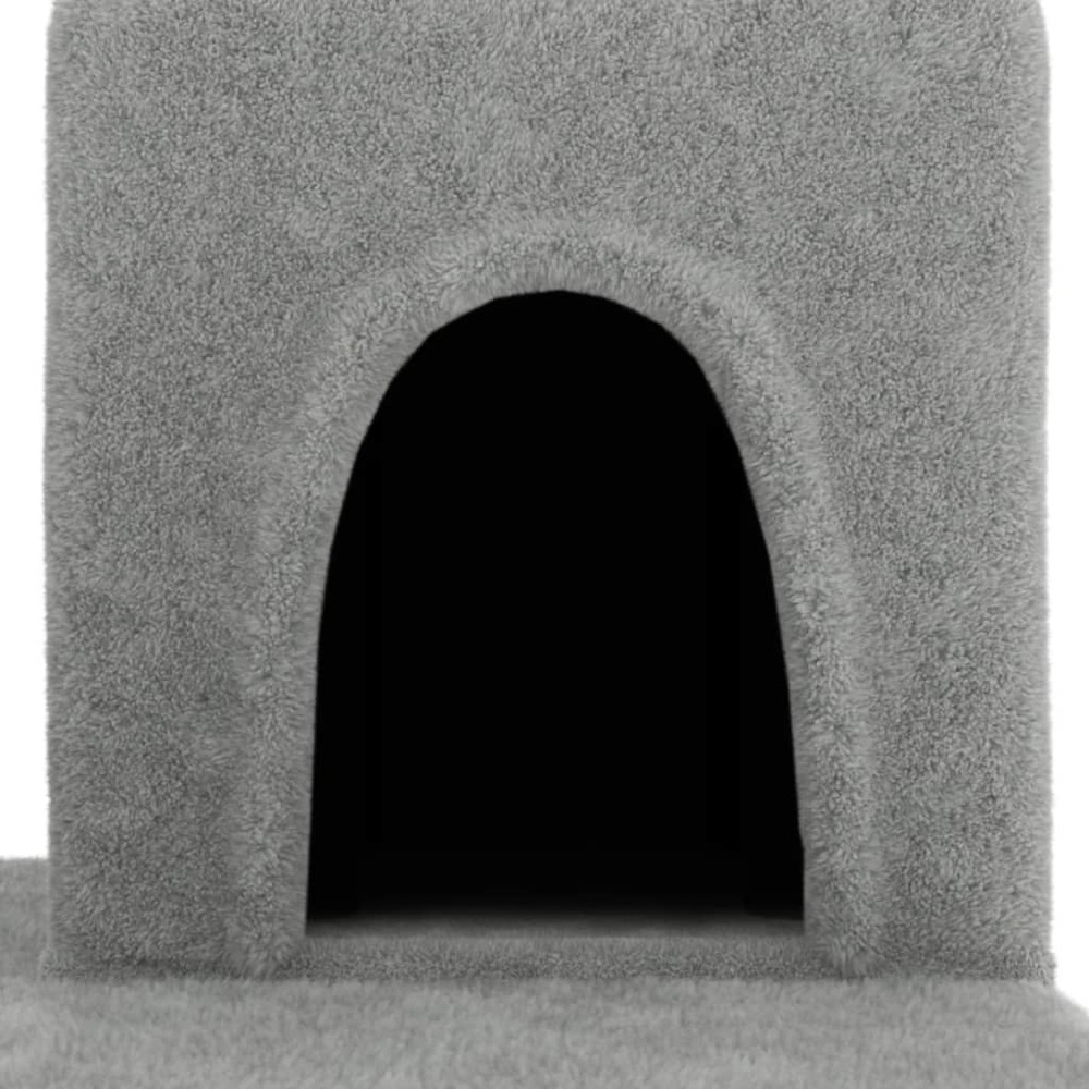 Arbre à chat avec griffoirs en sisal gris clair 154 cm