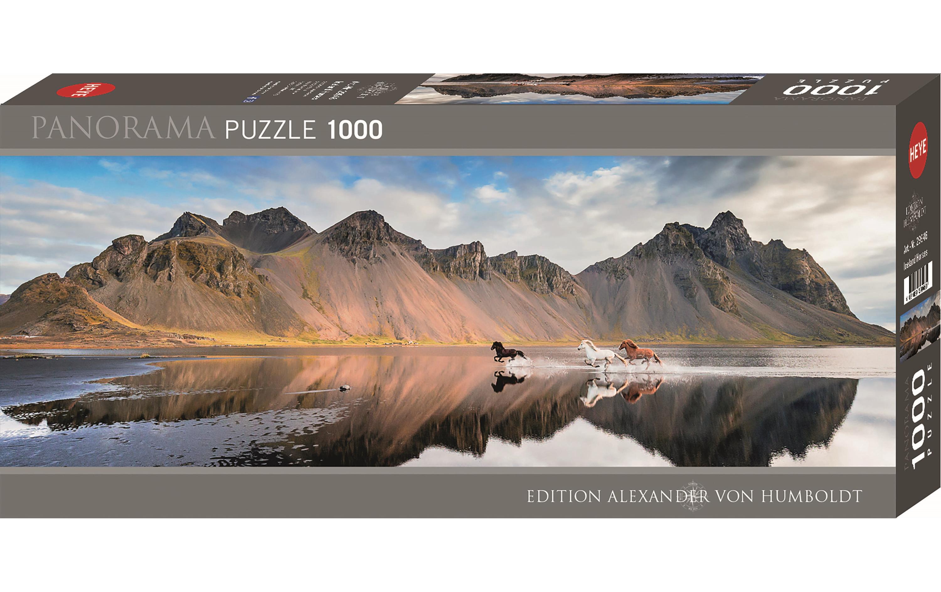 Puzzle Iceland Horses PanoramaPuzzle mit 1000 Teilen