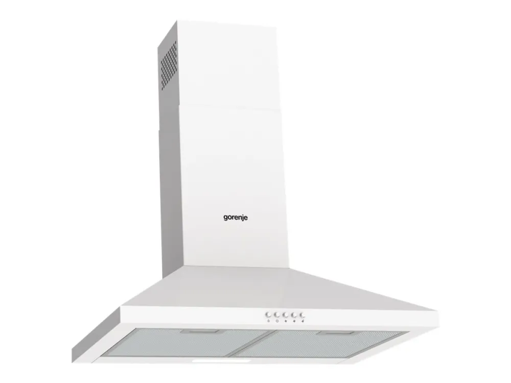 Gorenje Essential WHC629E4W - Hætte - skorsten - bredde: 60 cm - dybde: 45 cm - udtrækning og recirkulation (-) - hvid