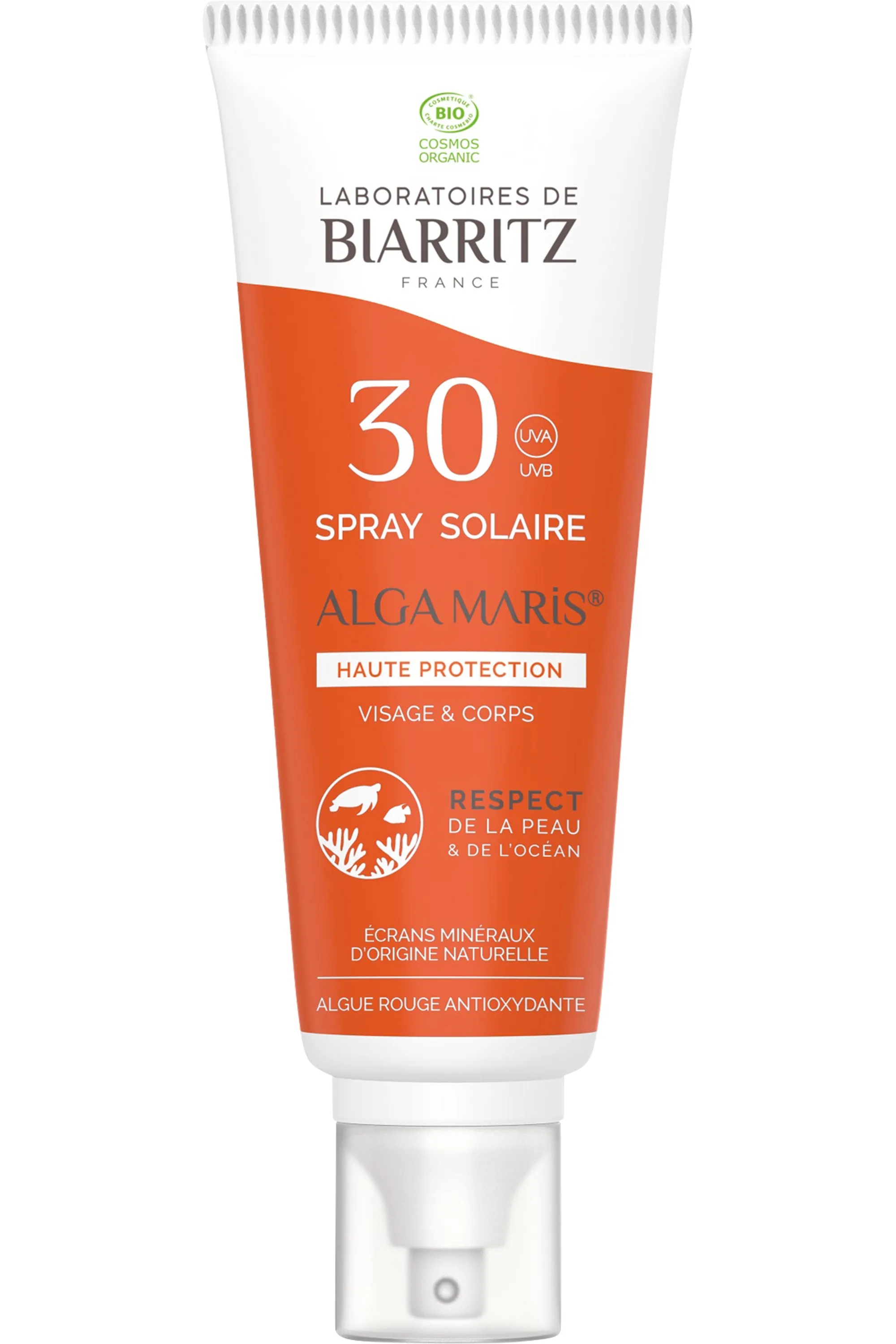 LABORATOIRES DE BIARRITZ Spray solaire minéral SPF30 visage & corps Algamaris-100 ml