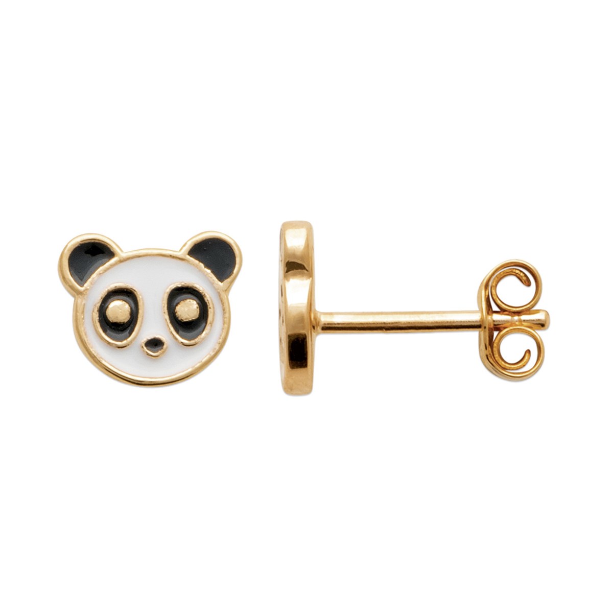 Boucles d'oreilles puces Brillaxis panda