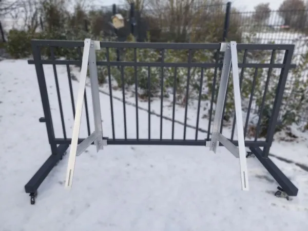 Technaxx BALCONY POWER, Stangmontering til solcelle, Aluminium, Vægmonteret, Grå, DGS, 1050 mm