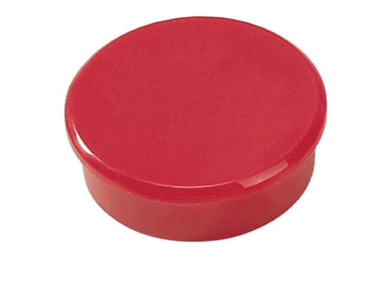 Berec Haftmagnet Ø 20 mm, 10 Stück, Rot Signalmagnete für die Anwendung auf Plantafeln und zur Anbringung von Notizen