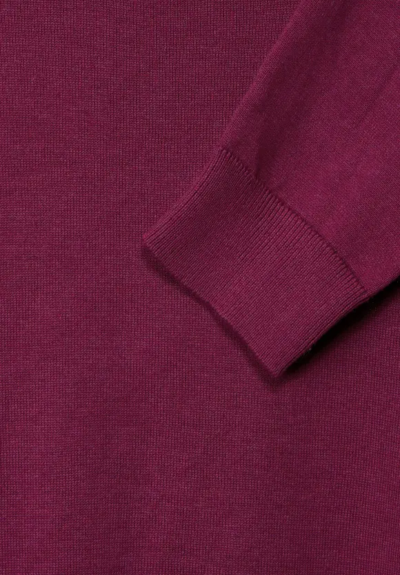Softer Mouliné Pullover - sangria red