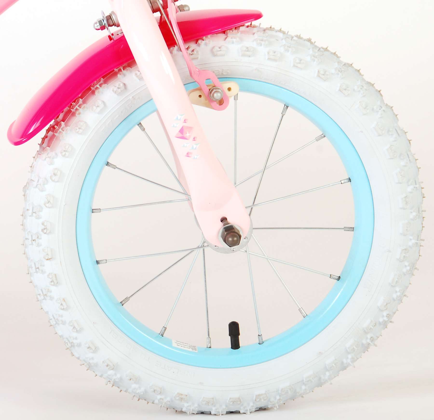 TPFSports Disney Princess Kinderfahrrad - Mädchen - 14 Zoll - Rücktritt + Handbremse - Pink