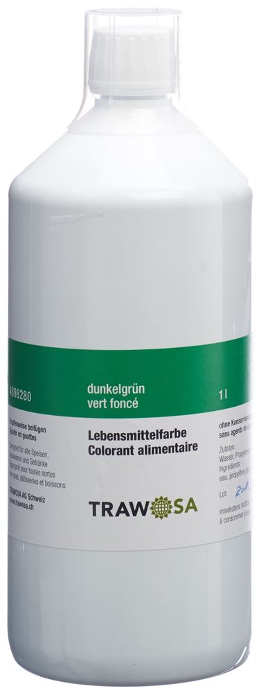 TRAWOSA Lebensmittelfarbstoff dunkelgrün Fl 1000 ml