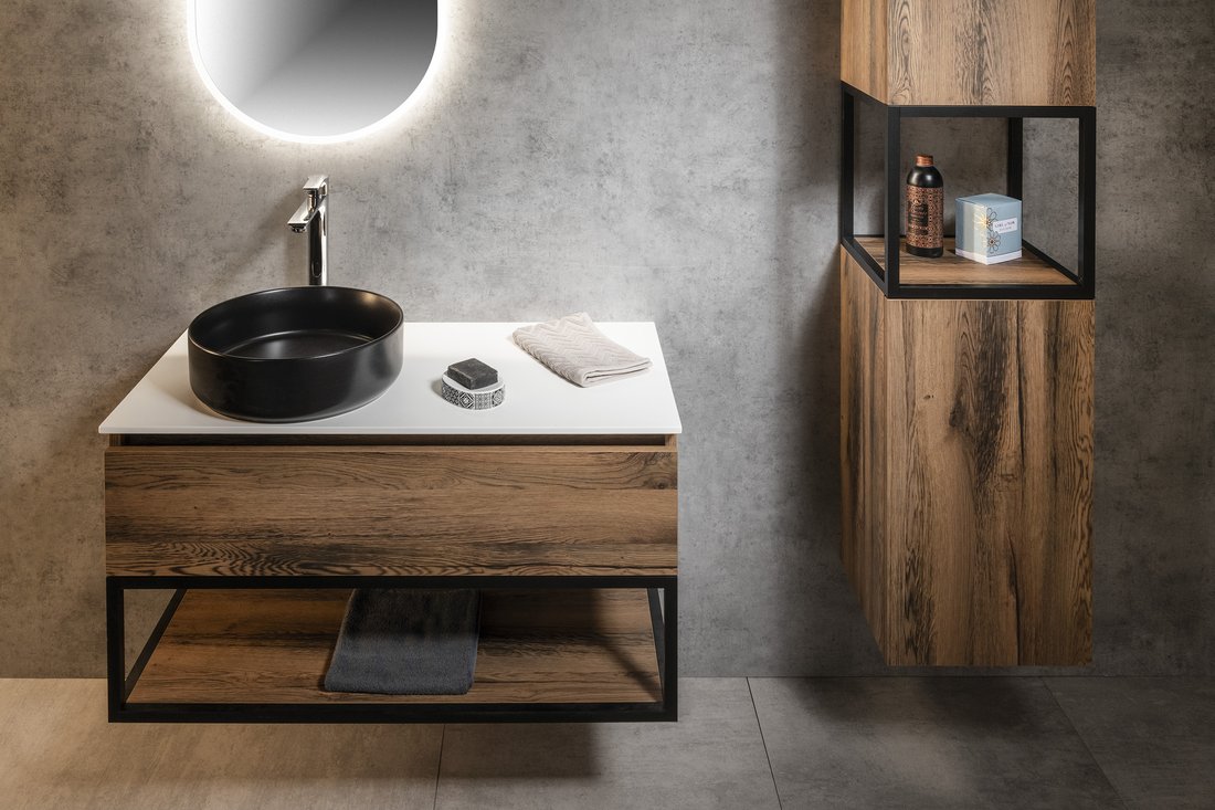 Sapho Skara wastafelblad solid surface 100cm wit