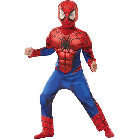 Spiderman deluxe kostume - str. 104 cm