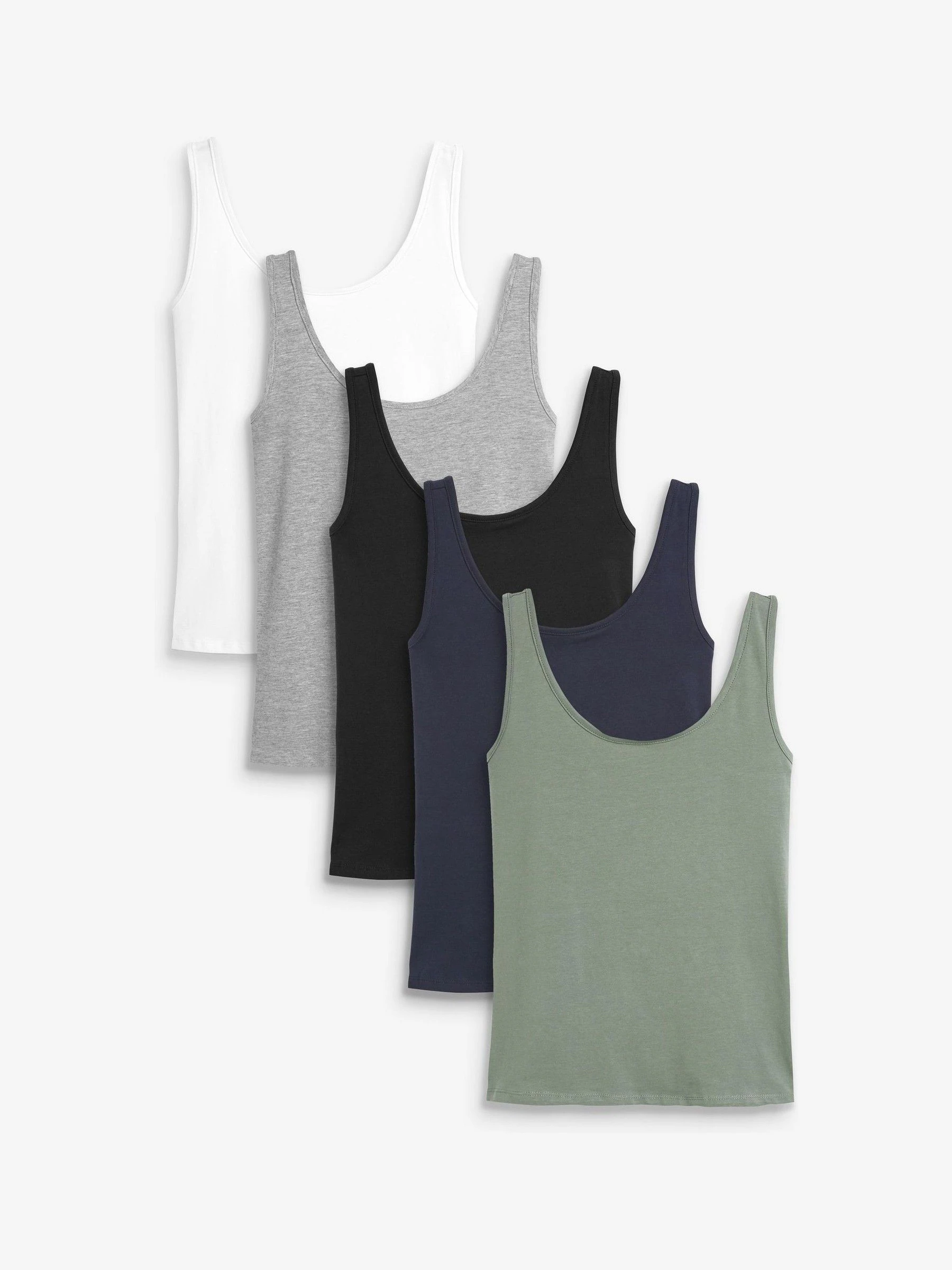 Multi - Set van 5 hemdjes met dik bandje
