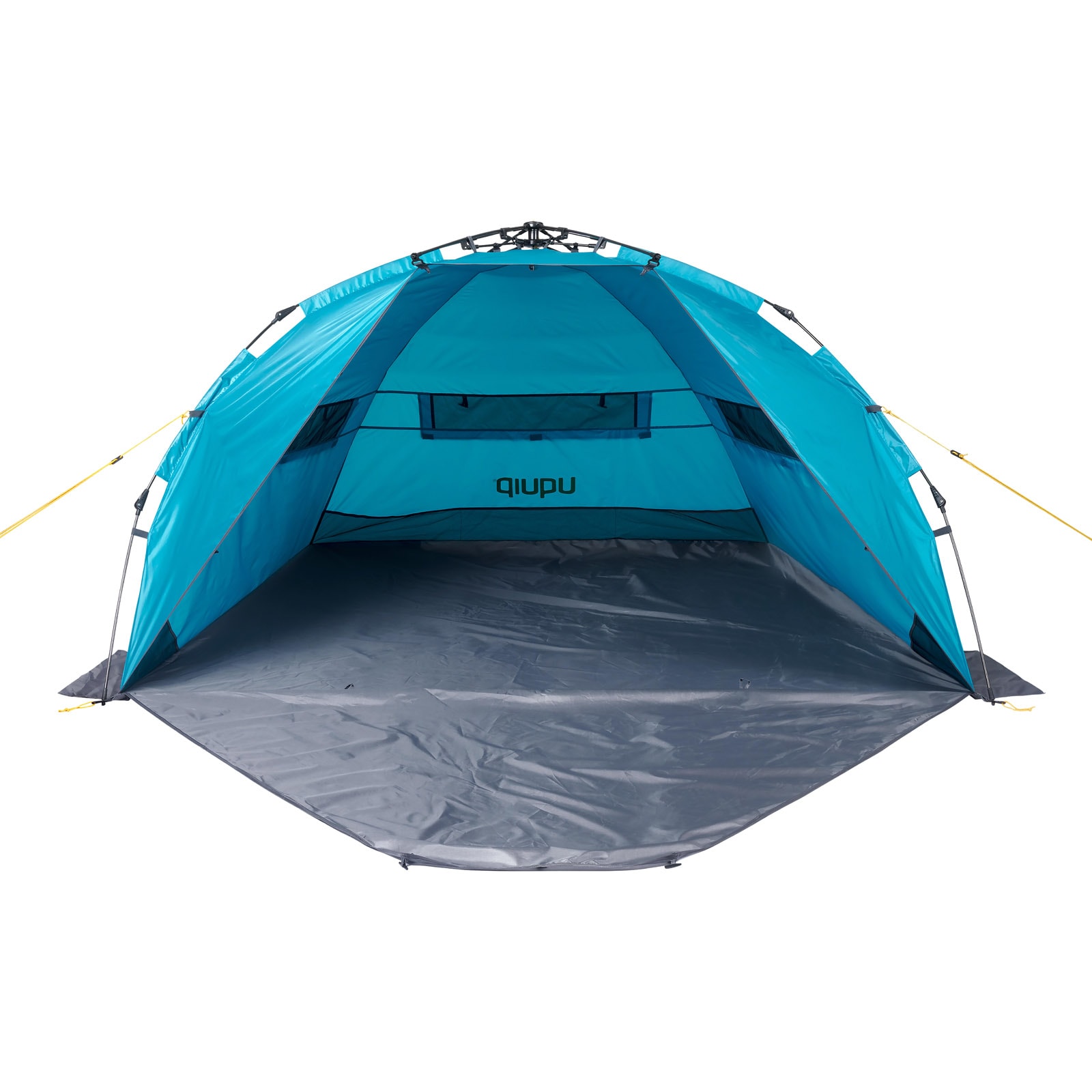 UQUIP Automatik Strandmuschel Speedy XL Strandzelt Reise Wind Sonnen Schutz UV50 Farbe: Petrol/grey