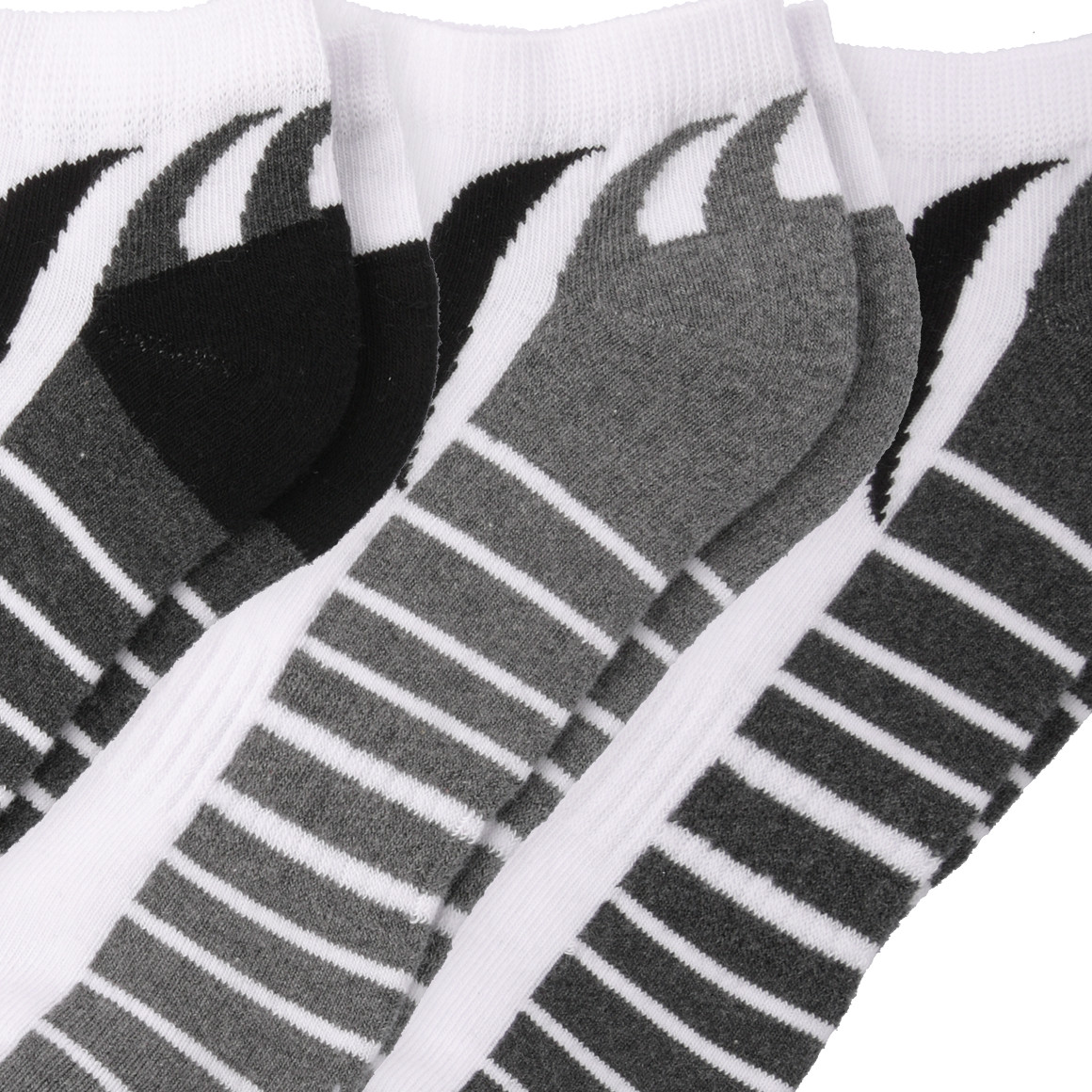 VanVaan 3 Paar Herren Trekking Sneaker-Socken weiss / dunkelgrau